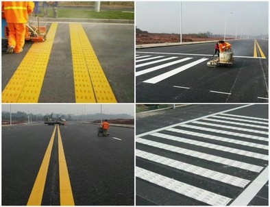 牡丹江牡丹江道路划线，热熔标线